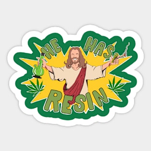 Pot Smoking Jesus Sticker